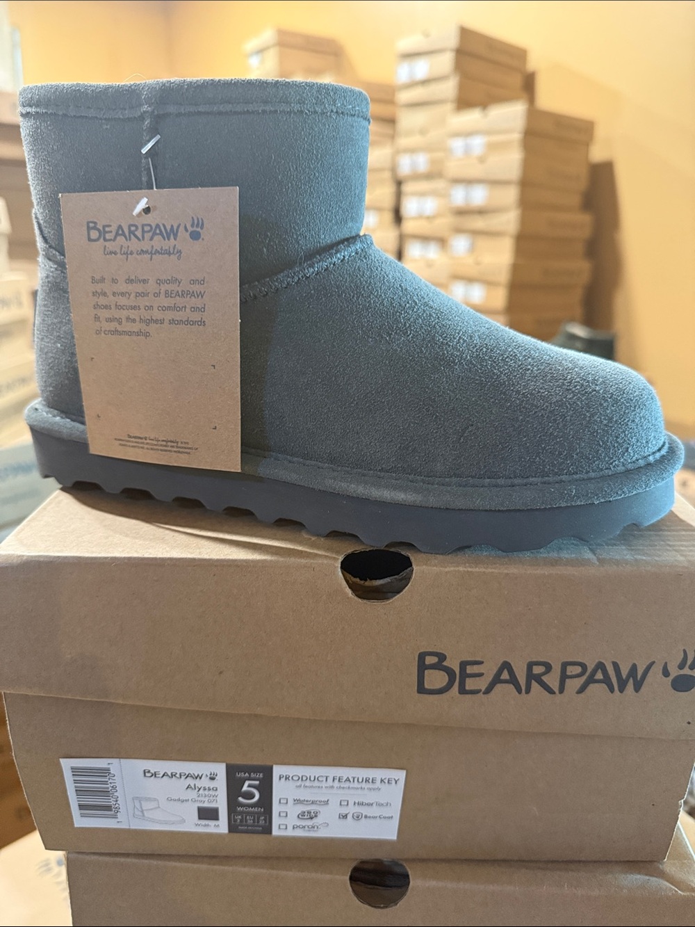 Bearpaw Alyssa Gadget Gray Boots